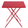 Gartentisch aus Metall rot B 70 cm - Guinguette